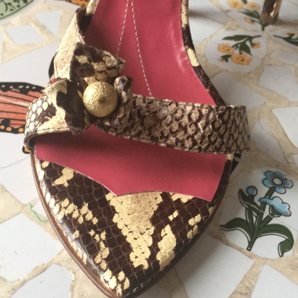 Kate Spade Python Print Leather Heels - image 2